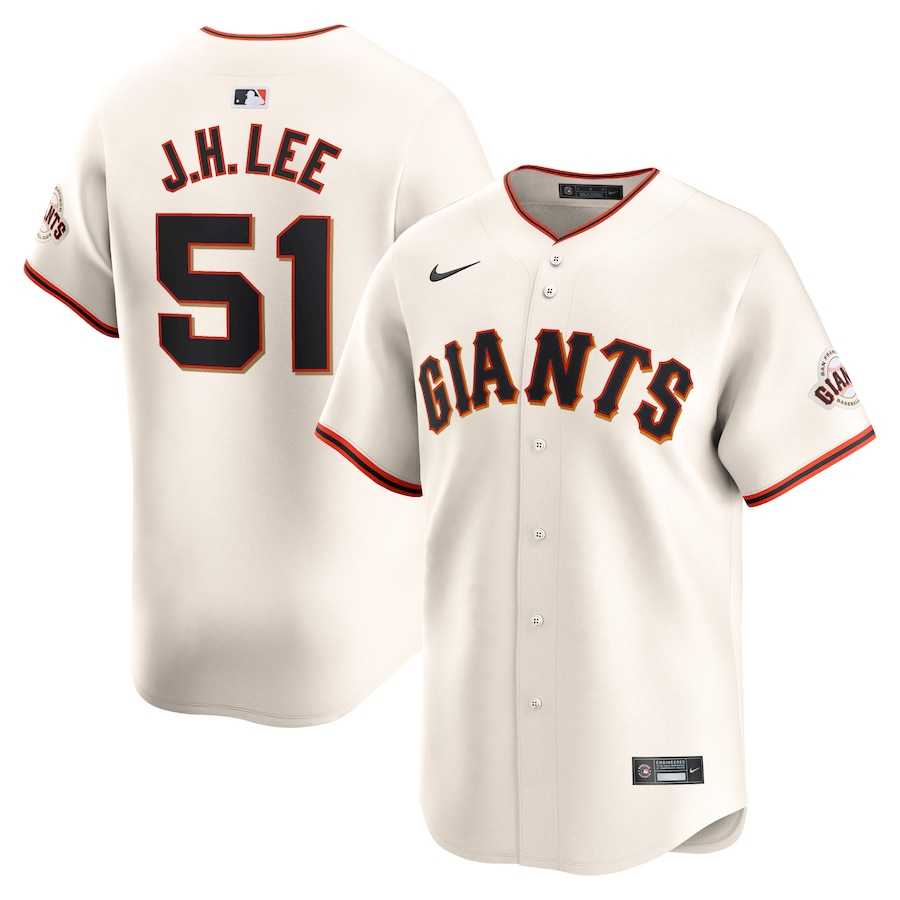 Mens San Francisco Giants #51 Jung Hoo Lee Cream Home Nike Limited Jersey Dzhi->san francisco giants->MLB Jersey